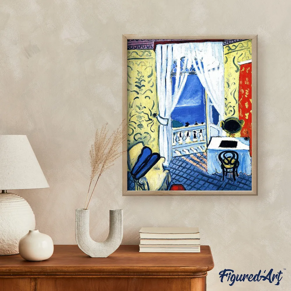 Figured'Art Interieur met vioolkoffer Matisse diamond painting 40x50