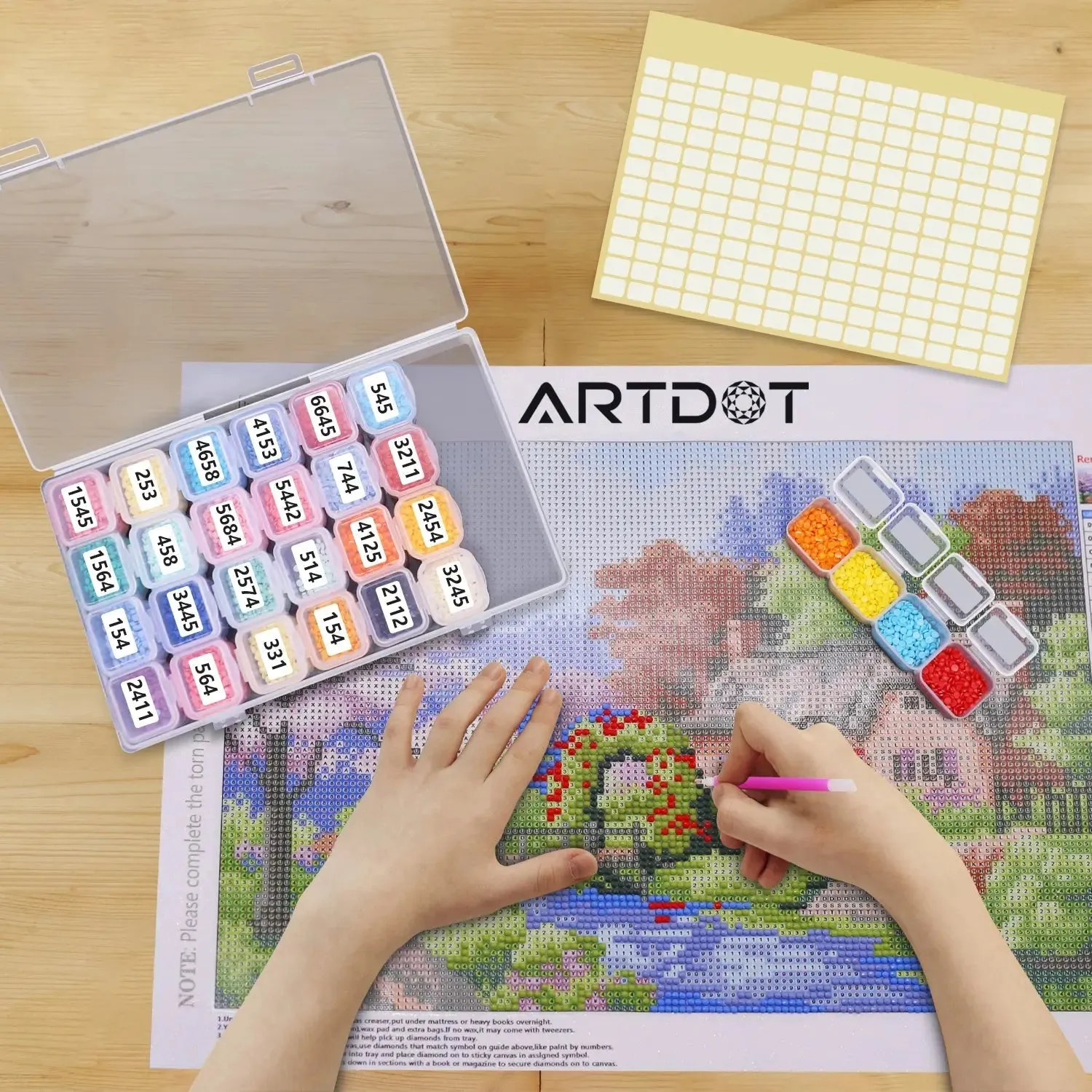 ARTDOT Diamond Painting opbergdoos 28 vakjes 2 stuks