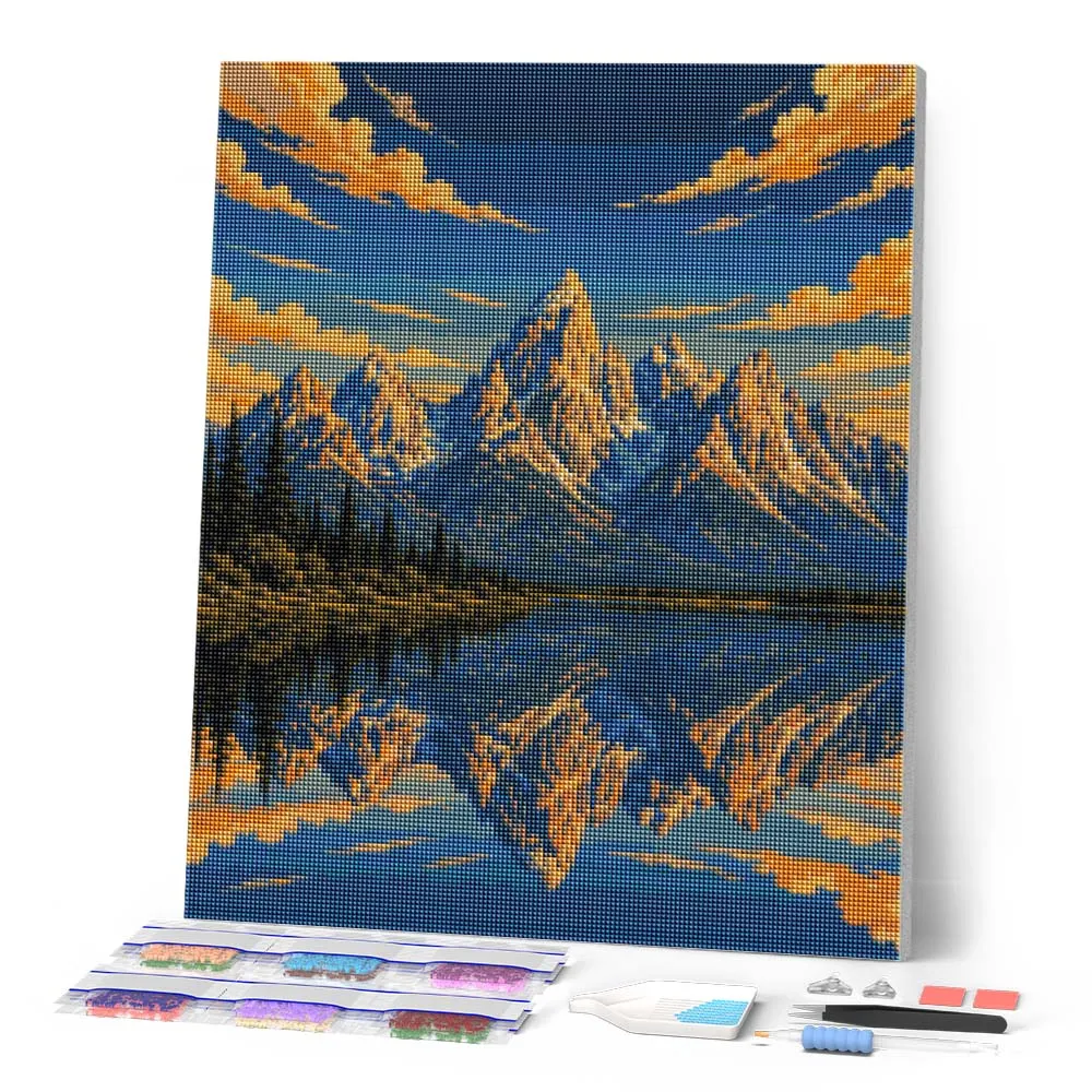 Figured'Art Grand Teton Diamond Painting Wyoming Landschap