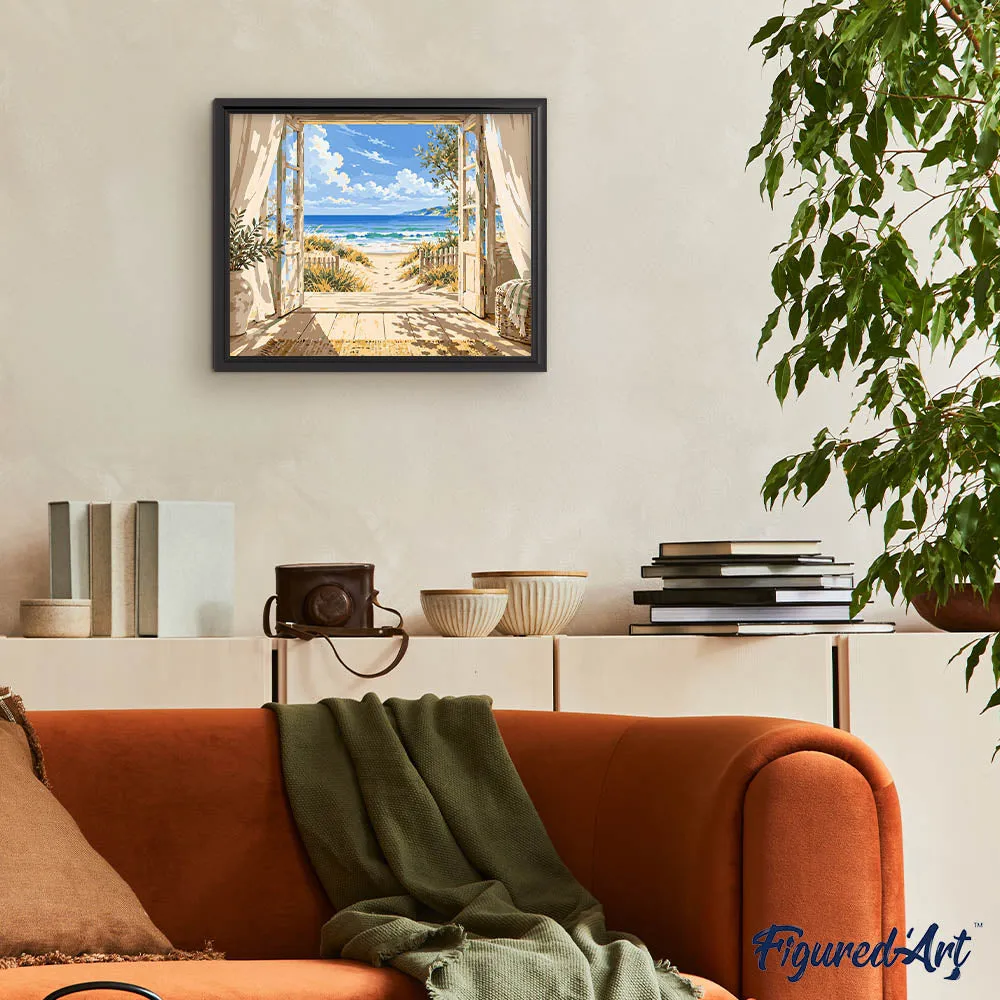 Figured'Art Open naar de Zee schilderen op nummer 40x50 cm gemiddeld