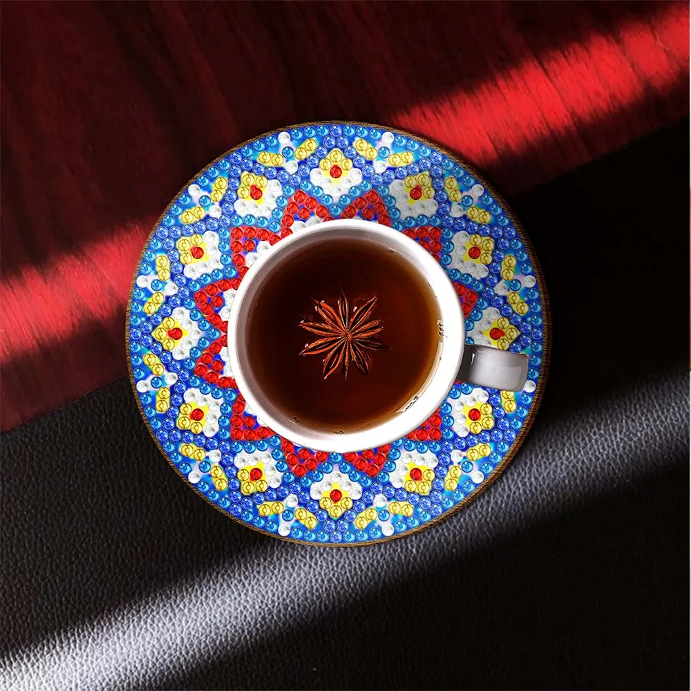 Figured'Art Mandala onderzetters diamond painting 9x9cm