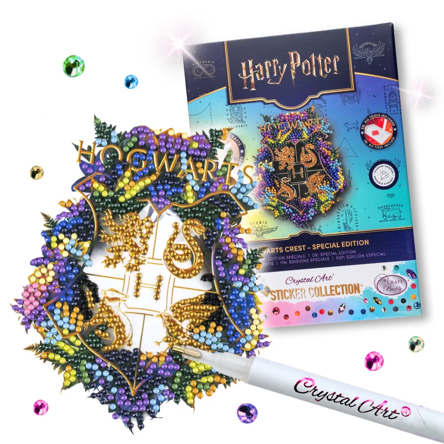 Craft Buddy Crystal Art Hogwarts Crest diamond painting sticker 14,8x21cm