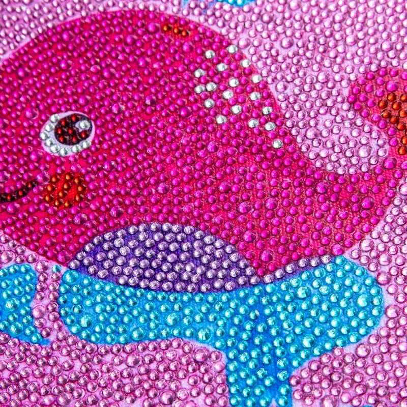 Figured'Art Walvis diamond painting voor kinderen 20x20 cm lijst