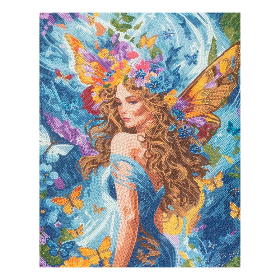 Craft Buddy Crystal Art Kaleidoscopic Fairy diamond painting canvas 40x50cm