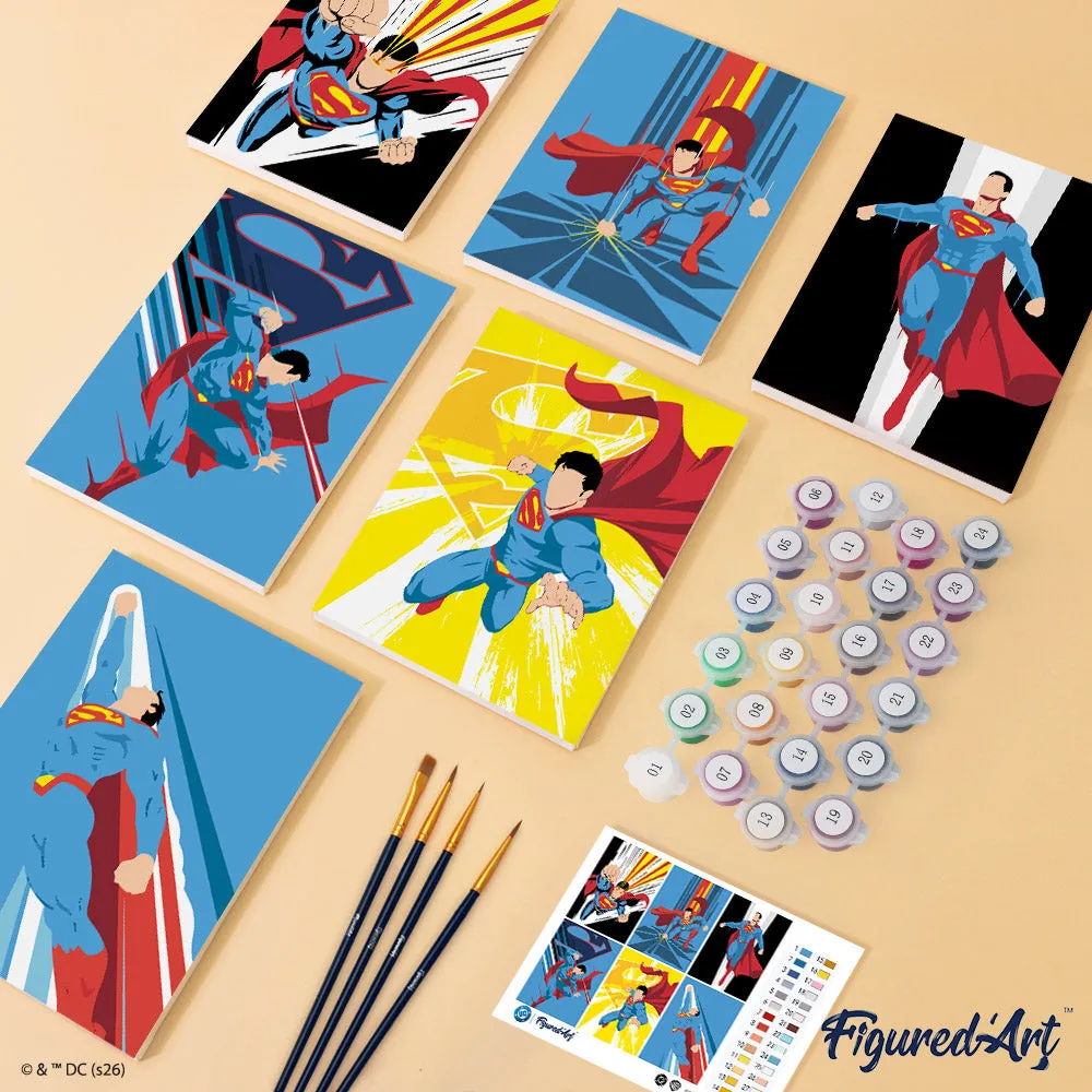 Figured'Art Mini Serie De Krachten van Superman schilderen op nummer 15x20cm