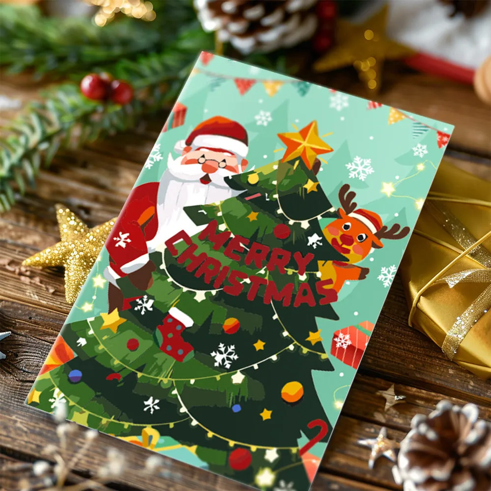 Figured'Art Serie 2 kerstkaarten schilderen op nummer set van 6