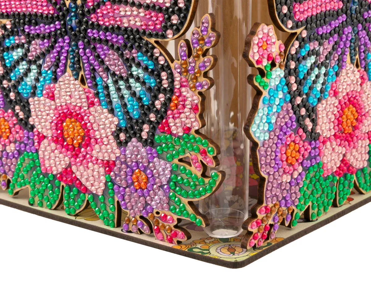 Craft Buddy Crystal Art Butterfly Cube Vase diamond painting 16 cm