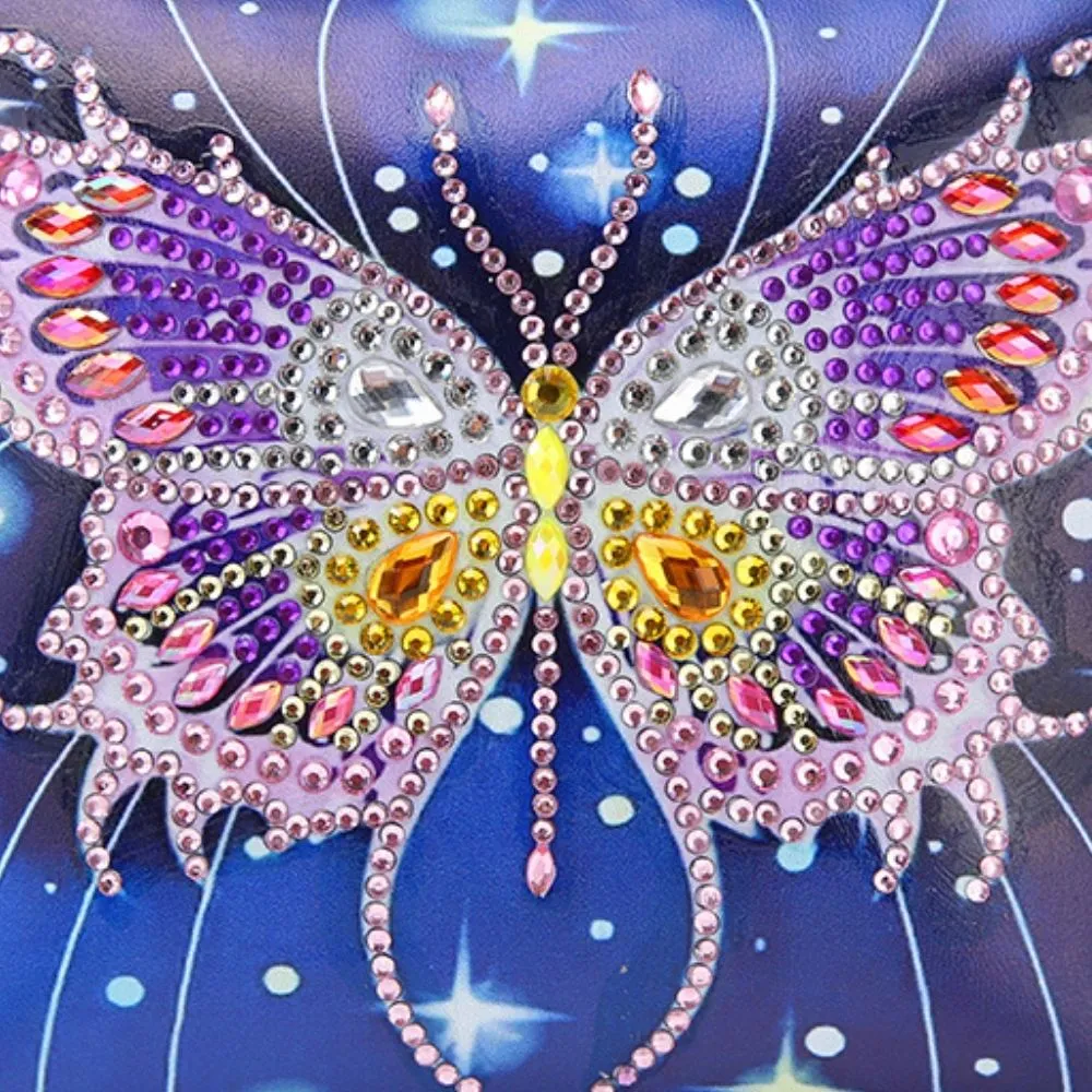 Figured'Art Sterrenstof Vlinder diamond painting handtas 18x15cm