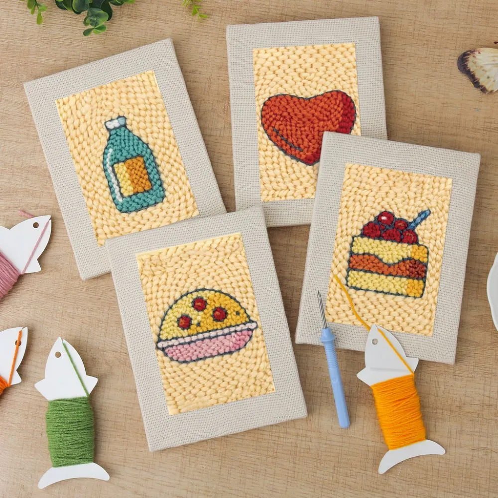 Figured'Art Heerlijke Favorieten 2 punch needle set 4 stuks keuken