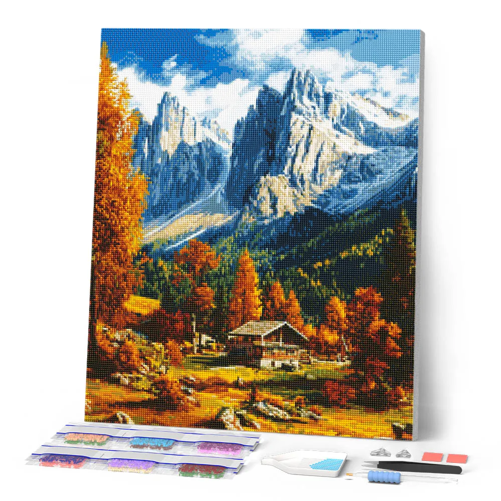Figured'Art Herfst in de Dolomieten diamond painting 40x50 cm