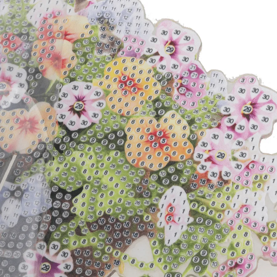 Craft Buddy Crystal Art Flower Wind Chime hanger 73cm bloemen