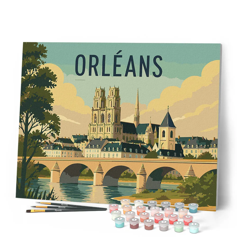 Figured'Art Orleans schilderen op nummer 40x50 kastelen