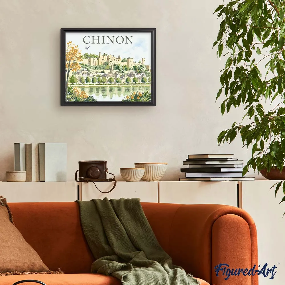 Figured'Art Kasteel van Chinon schilderen op nummer 40x50 cm