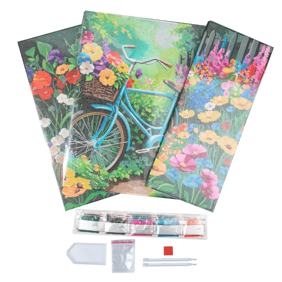 Craft Buddy Crystal Art Summer Stroll canvas drieluik set van 3