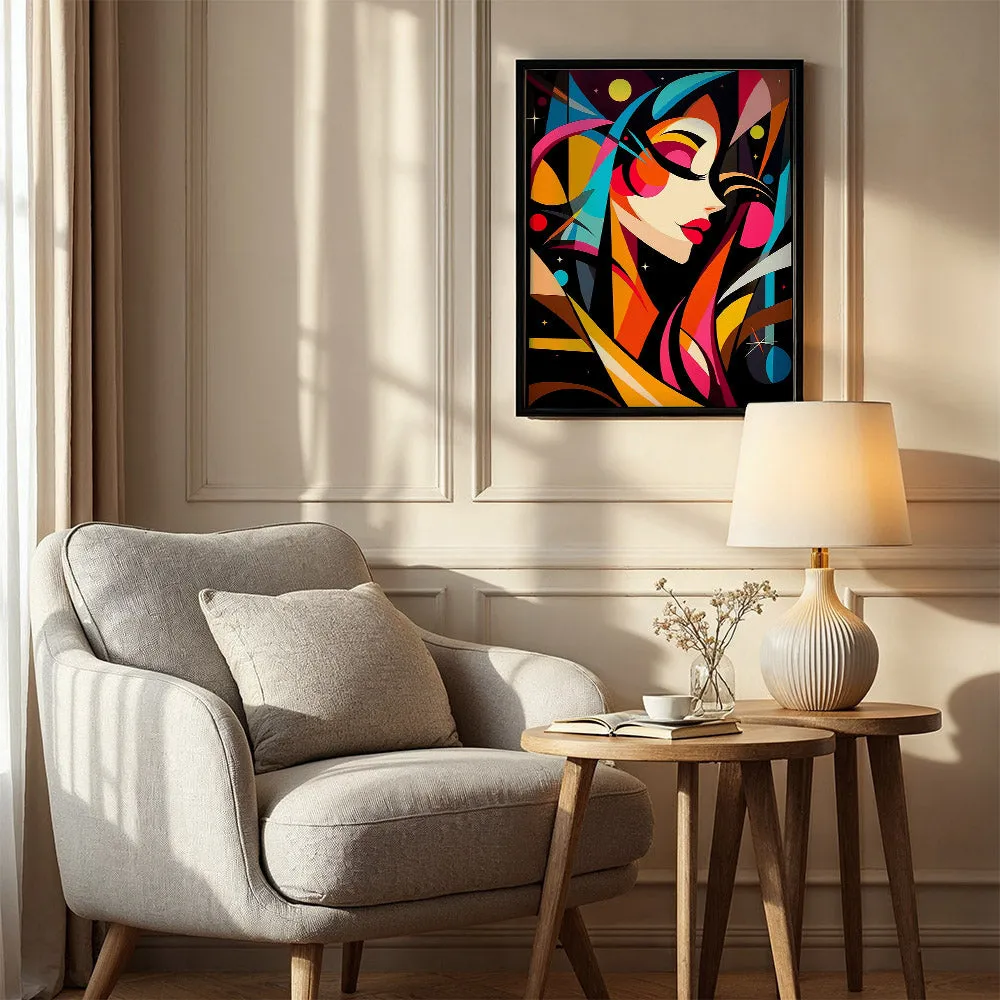 Figured'Art Gedurfd Abstract Kosmisch Meisje schilderen op nummer 40x50 cm