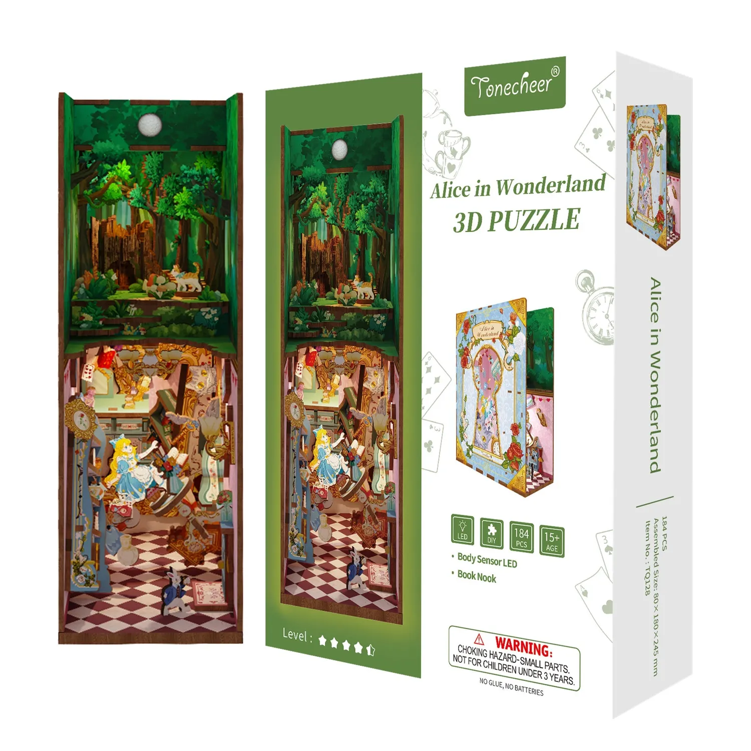 Figured'Art Alice in Wonderland book nook 24,5 cm