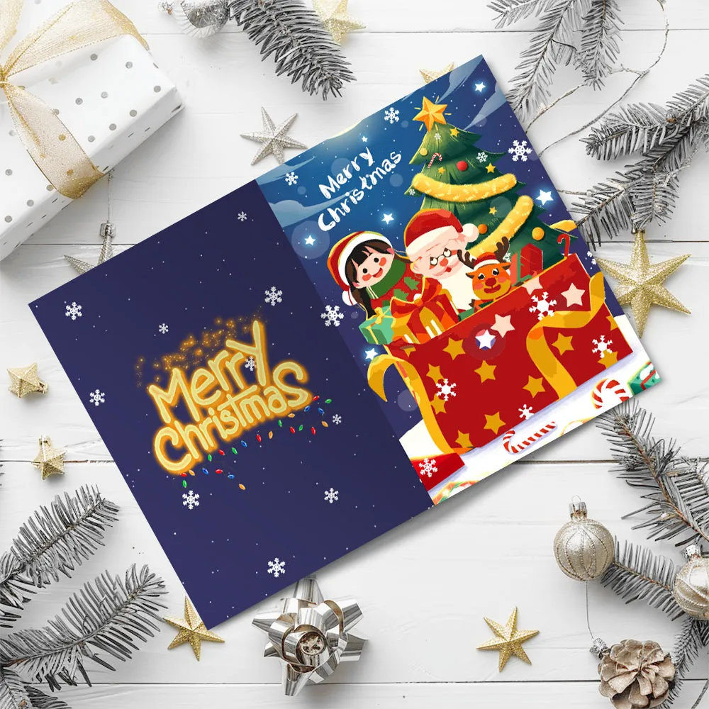Figured'Art Serie 2 kerstkaarten schilderen op nummer set van 6