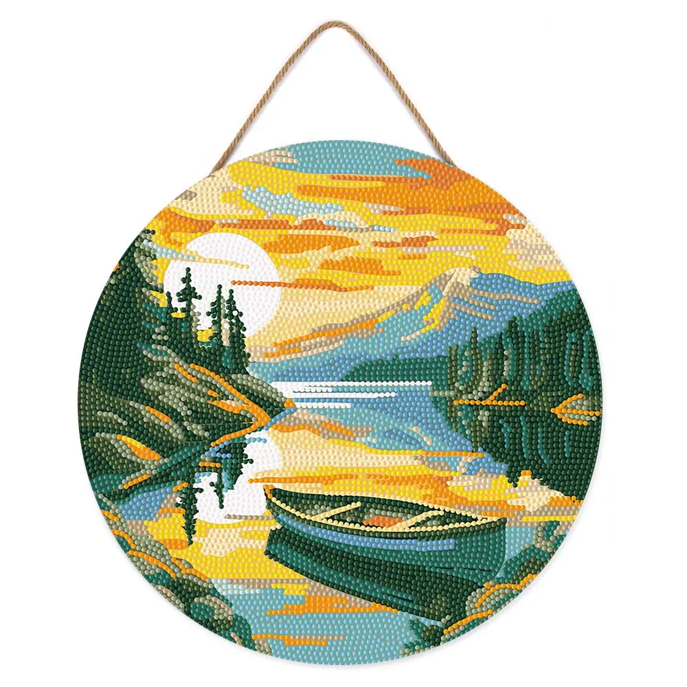 Figured'Art Bergmeer met Kano Diamond Painting Hout 30 cm