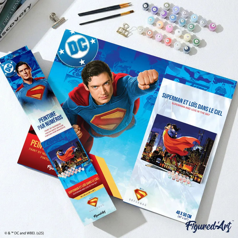 Figured'Art Superman en Lois in de lucht schilderen op nummer 40x50