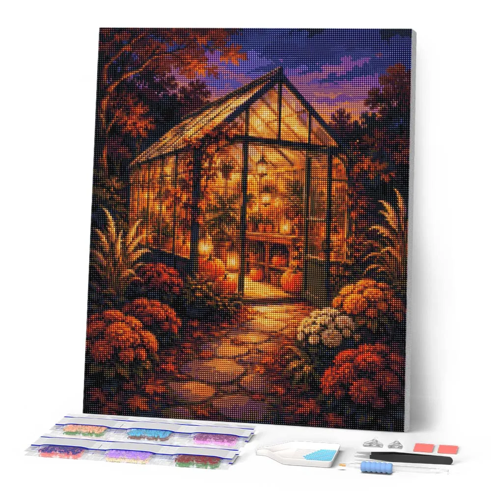 Figured'Art Stralend Herfstkas diamond painting 40x50 cm full drill