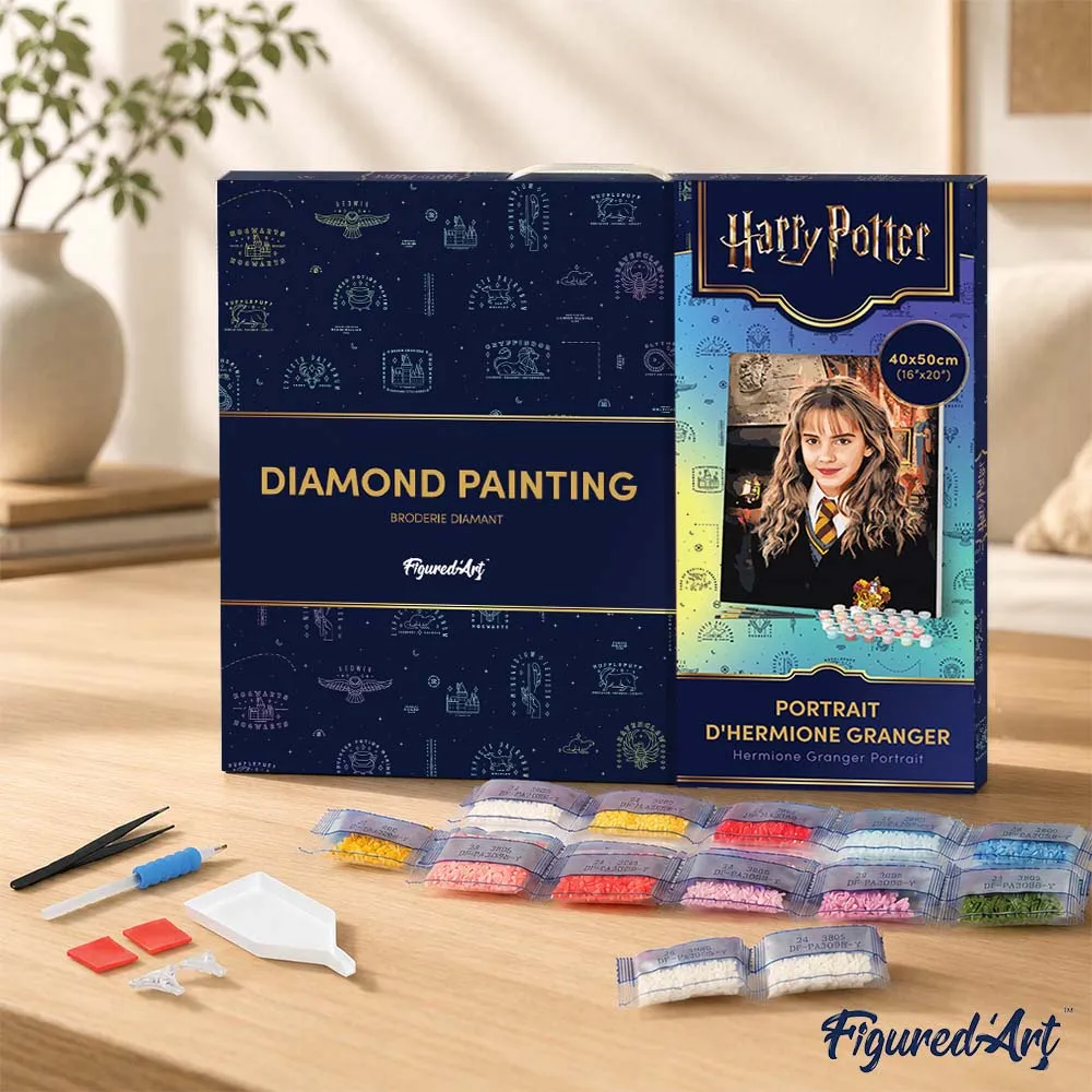 Figured'Art Hermione Granger diamond painting ingelijst 40x50cm vierkant