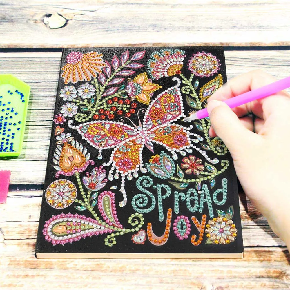 Figured'Art Diamond Painting Boek Verspreid de Vreugde A5 50 pagina's rond