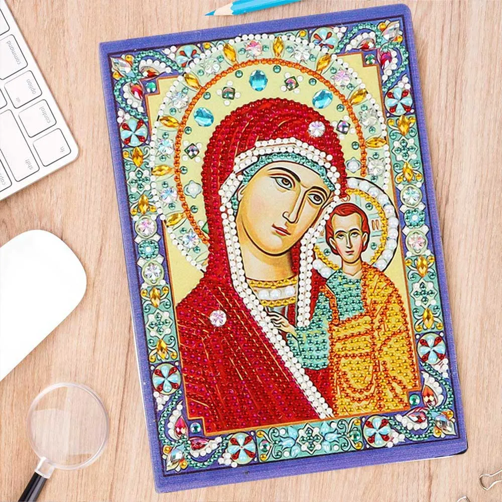 Figured'Art Maagd Maria met Jezus diamond painting boek A5 50p