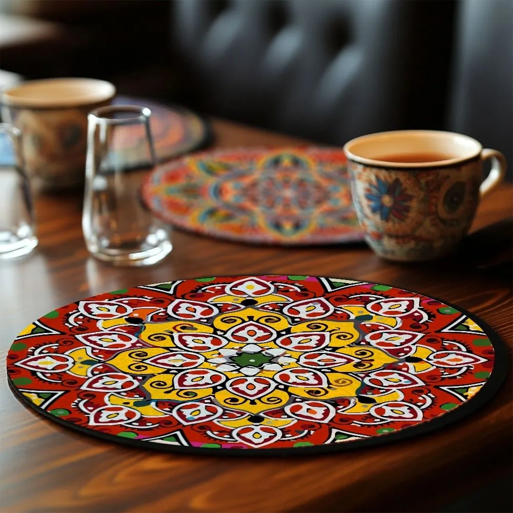 Figured'Art Boheemse Mandala Rond schilderen op nummer 20 cm 6 stuks