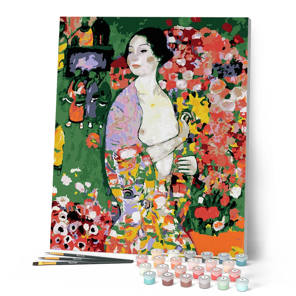 Figured'Art De Danseres Klimt schilderen op nummer 40x50cm portret