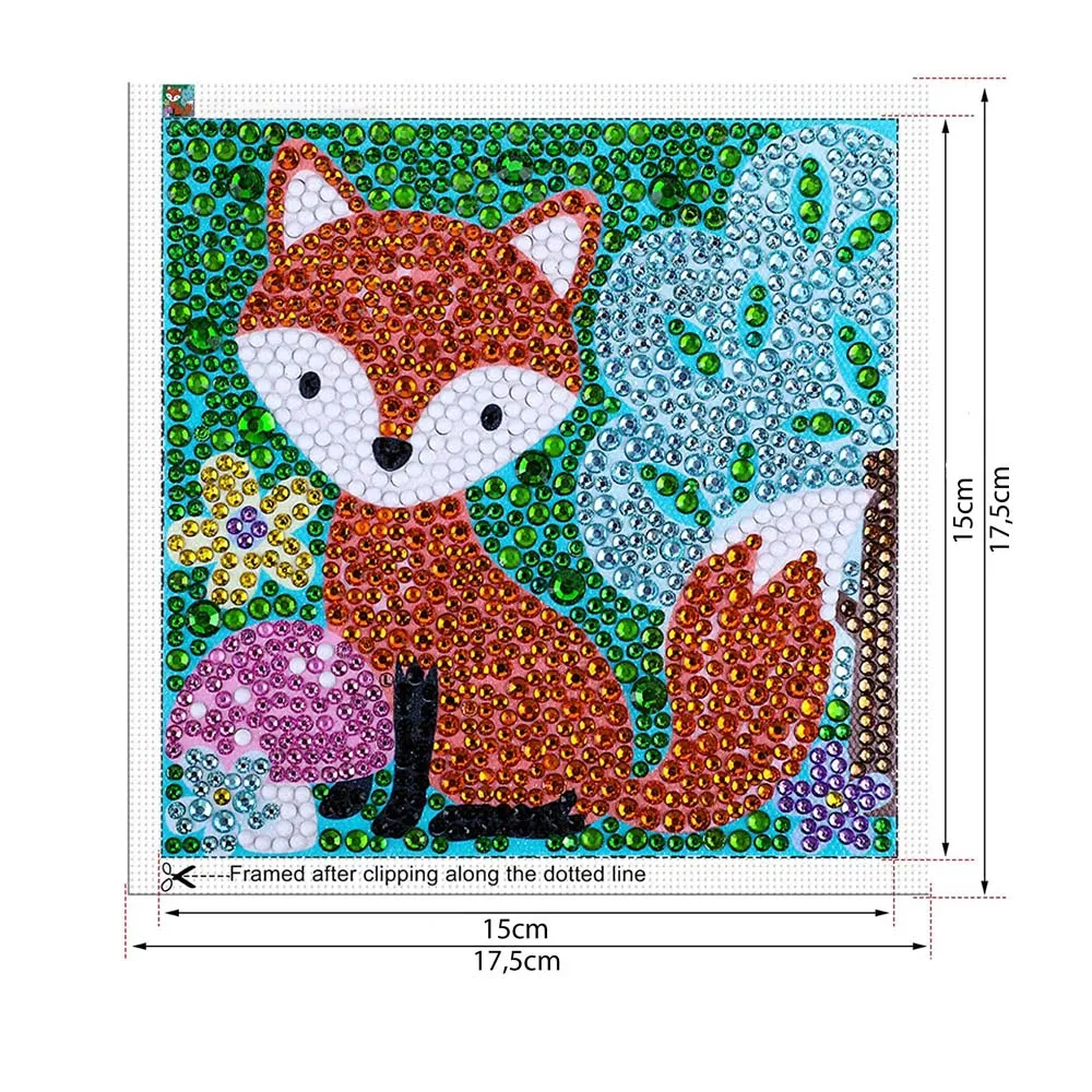 Figured'Art Vos fotolijst diamond painting 15x15cm rond