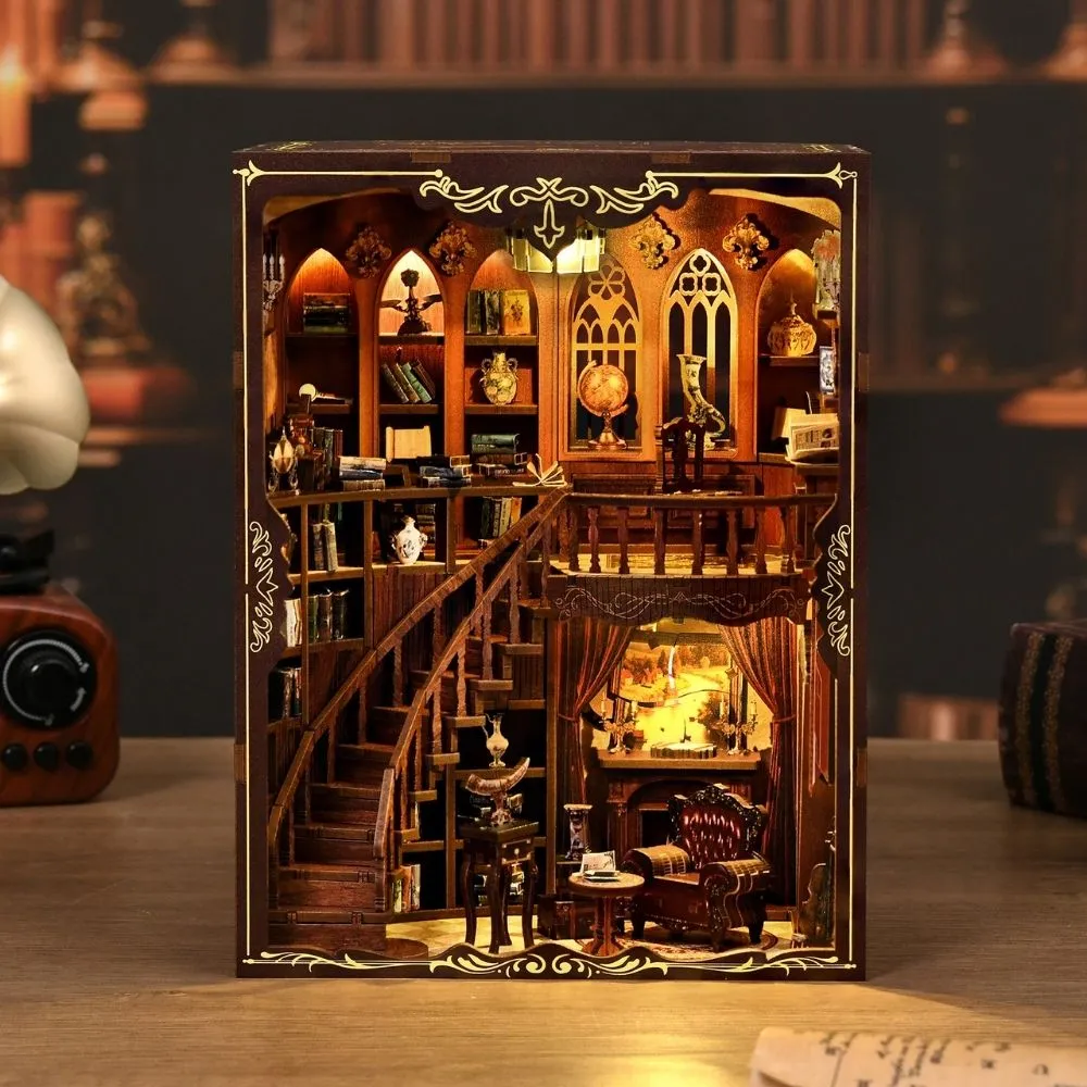 Figured'Art Oude Rijm Bibliotheek book nook 333 stuks met led