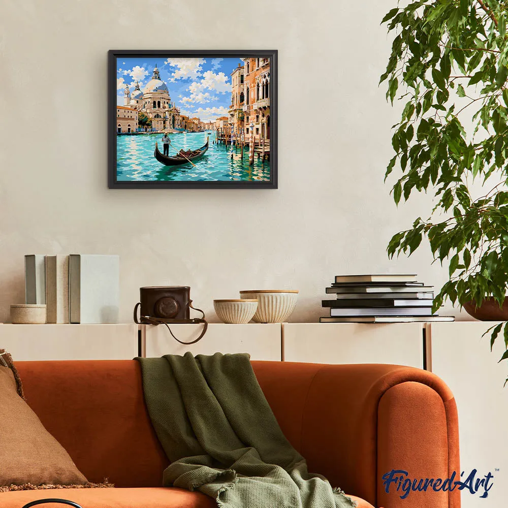 Figured'Art Venetiaanse Gondel schilderen op nummer 40x50cm