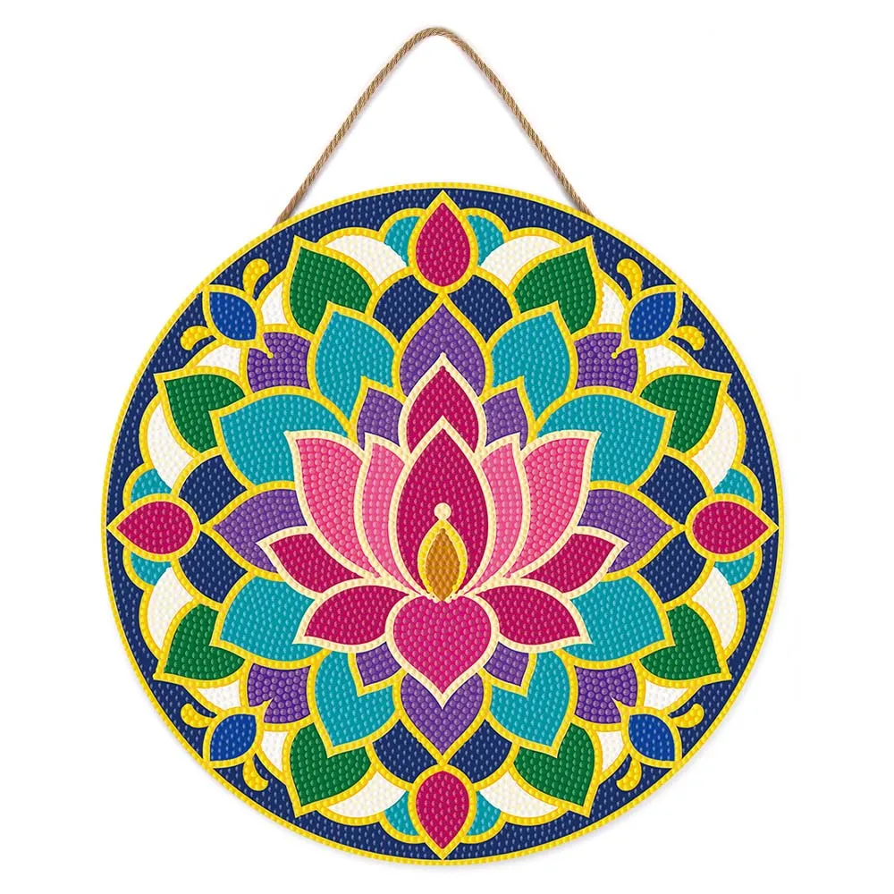 Figured'Art Schelpenmandala diamond painting hout 30cm