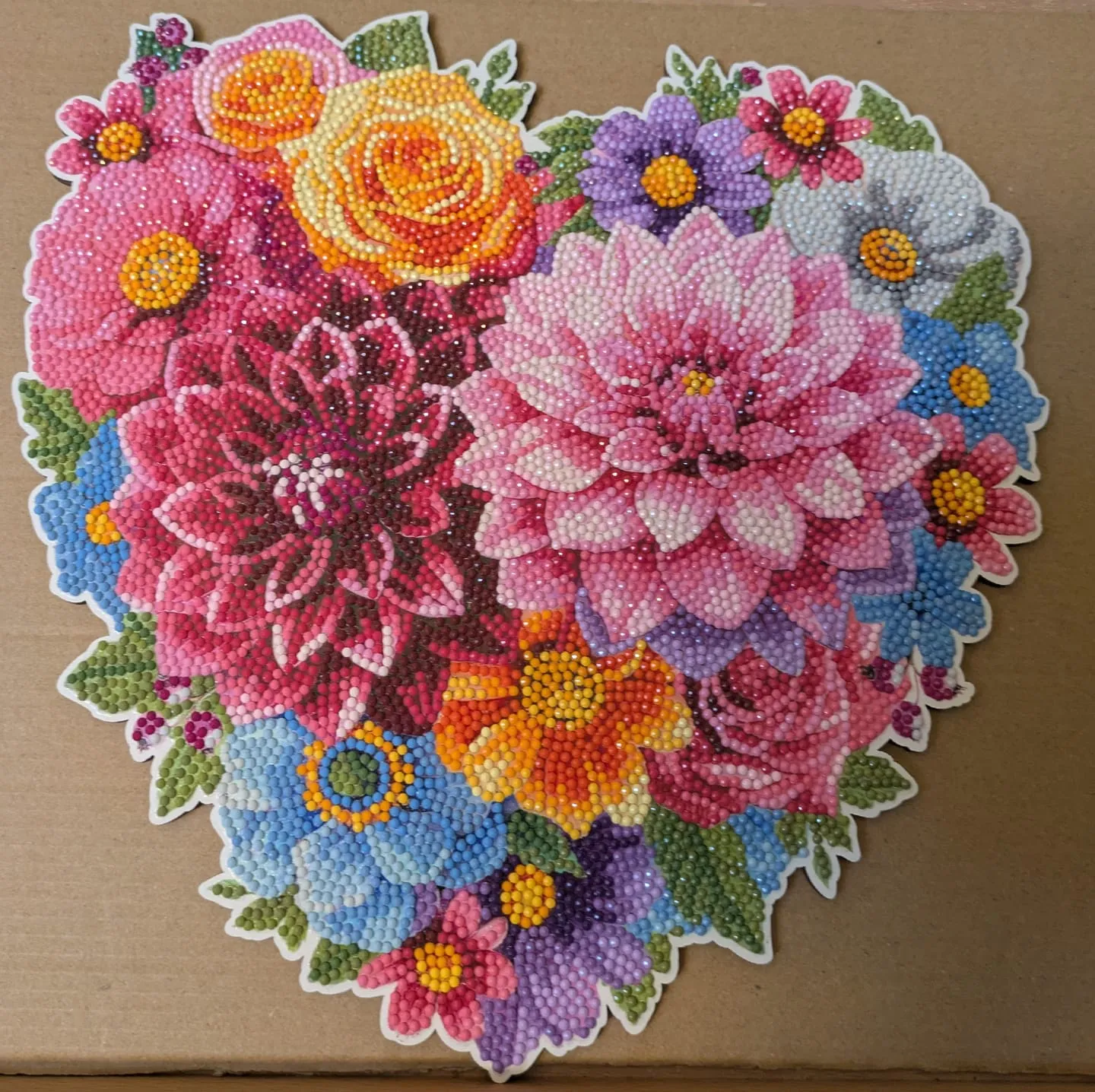 Craft Buddy Crystal Art Floral Heart raamhanger diamond painting 30 cm