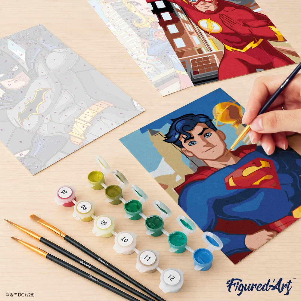 Figured'Art Mini Serie Justice League Helden schilderen op nummer 6x 15x20cm