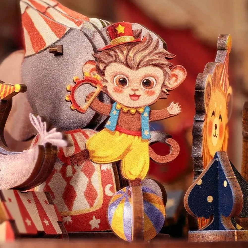 Figured'Art 3D Puzzel Dierenkermis 413 stukjes muziekdoos led