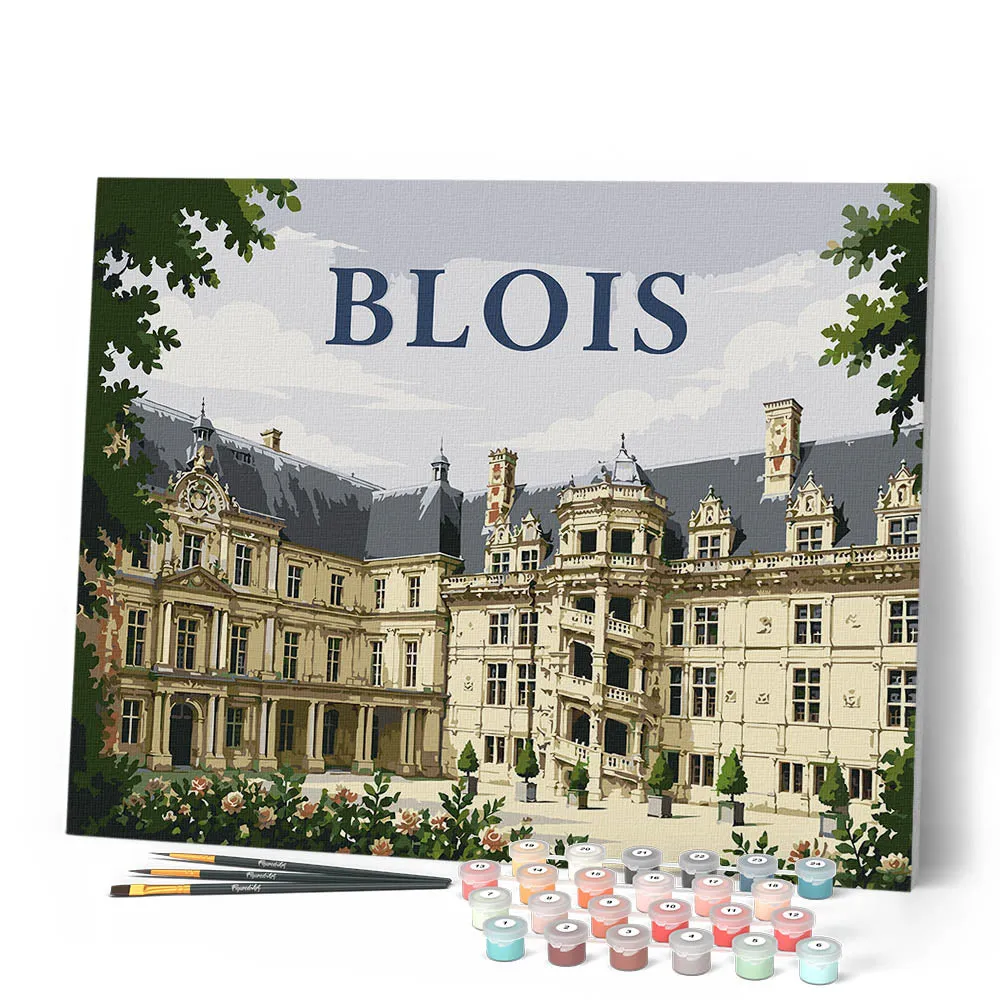 Figured'Art Kasteel van Blois schilderen op nummer Frankrijk