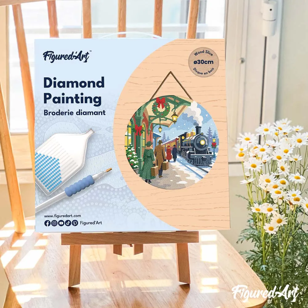 Figured'Art Feestdagenexpress Diamond Painting Hout 30 cm Winter