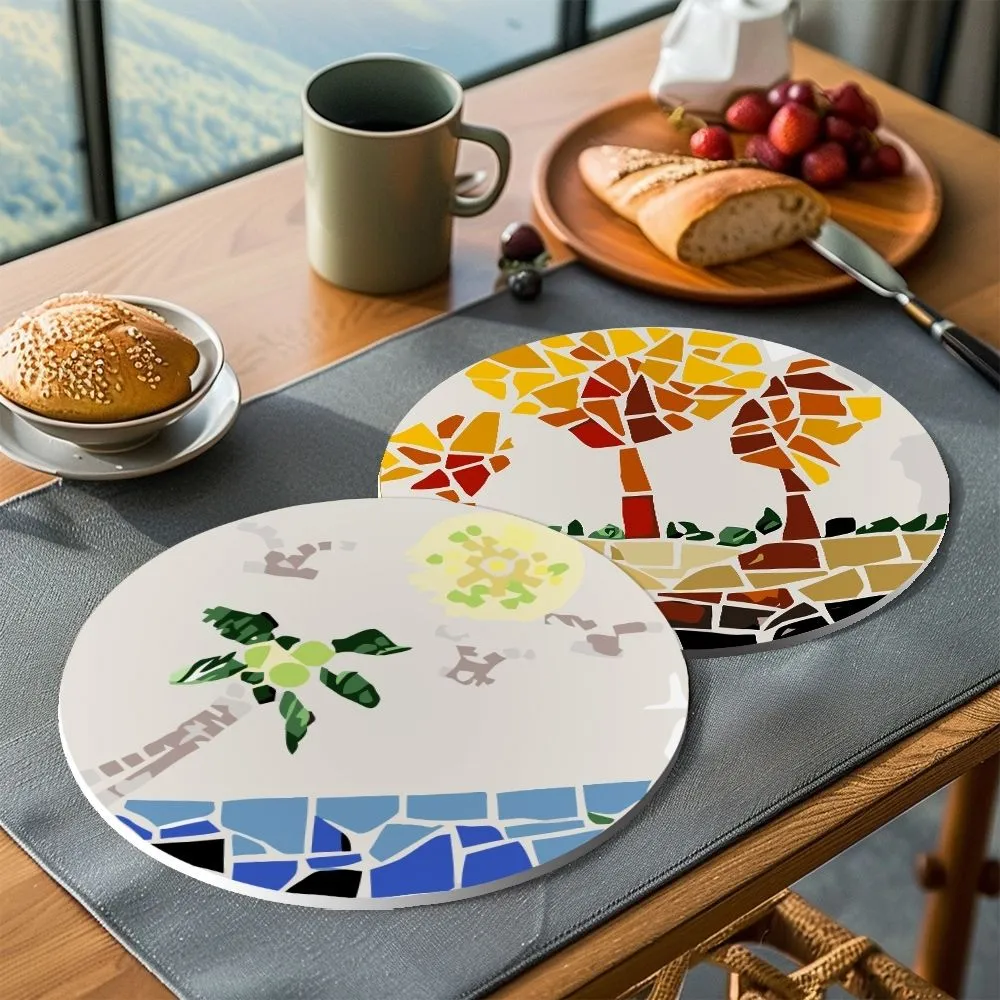 Figured'Art Botanisch Schilderen op Nummer Placemats 20cm 6st