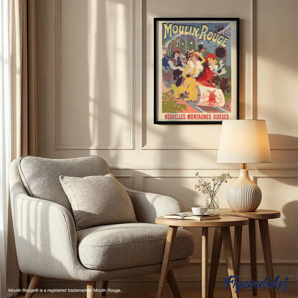 Figured'Art Moulin Rouge-affiche Nieuwe achtbanen schilderen op nummer 40x50cm
