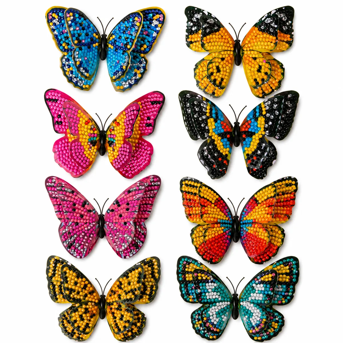 Craft Buddy Crystal Art Vlinders 3D stickers diamond painting 24 stuks