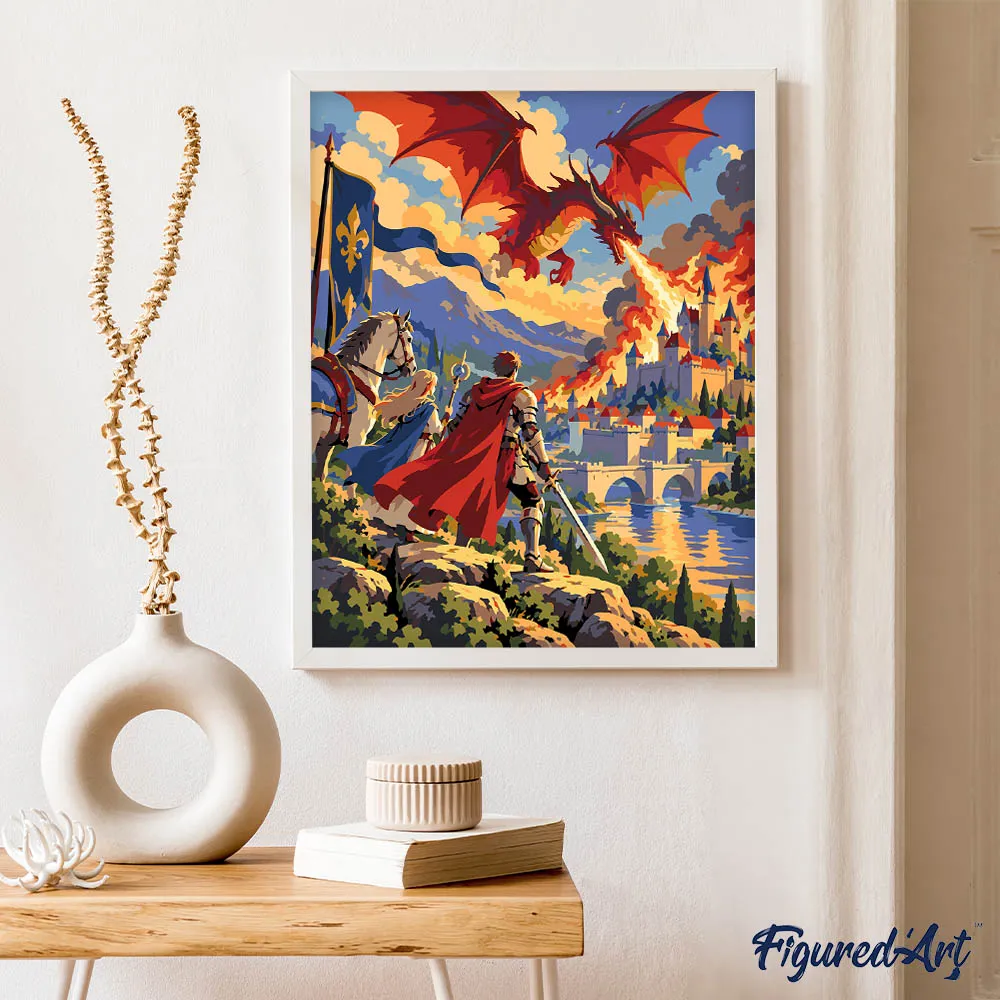 Figured'Art Helden van het Rijk schilderen op nummer 40x50 cm fantasy