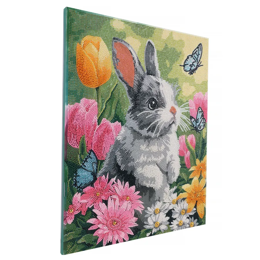 Craft Buddy Crystal Art Little Rabbit canvas 40x50 cm full crystal