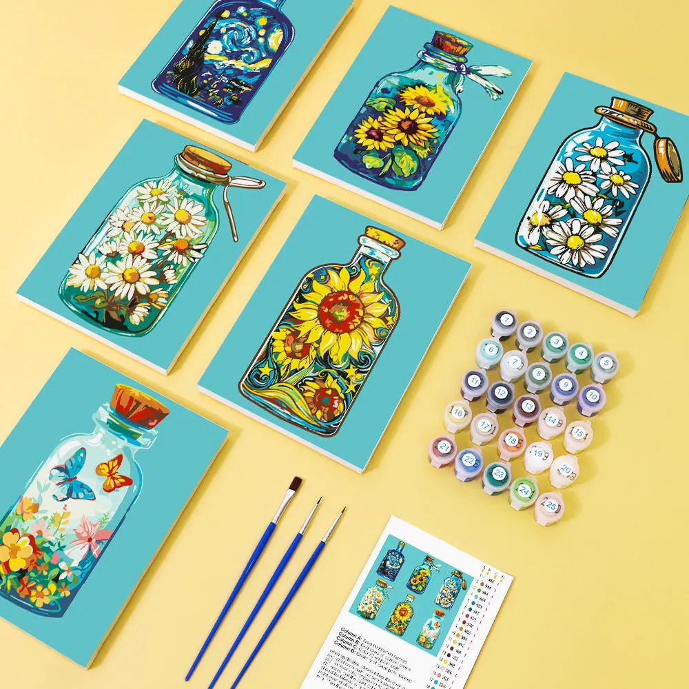 Figured'Art Mini Serie Magische Glazen Flessen schilderen op nummer 15x20cm