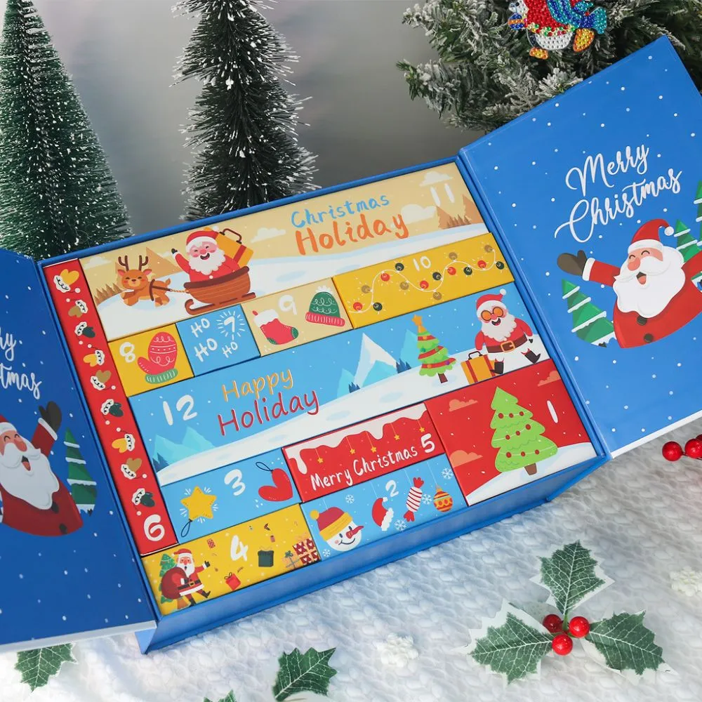 Figured'Art 12 Dagen van Glans diamond painting adventskalender blauw
