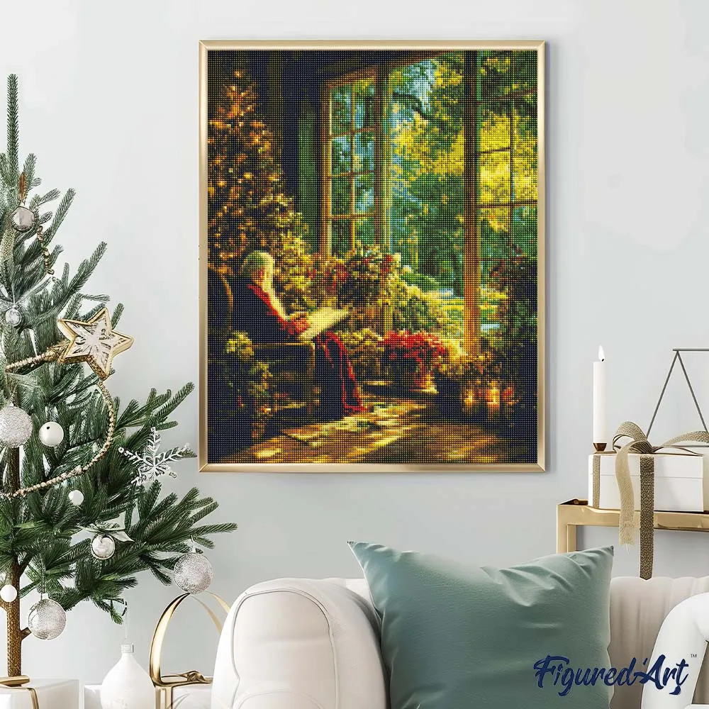 Figured'Art Rustig Moment van de Kerstman diamond painting 40x50 cm
