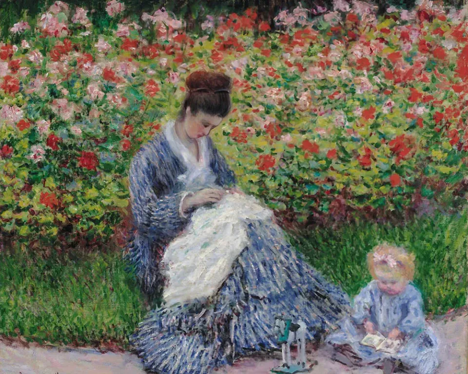 Figured'Art Camille Monet kind tuin schilderen op nummer 40x50 cm