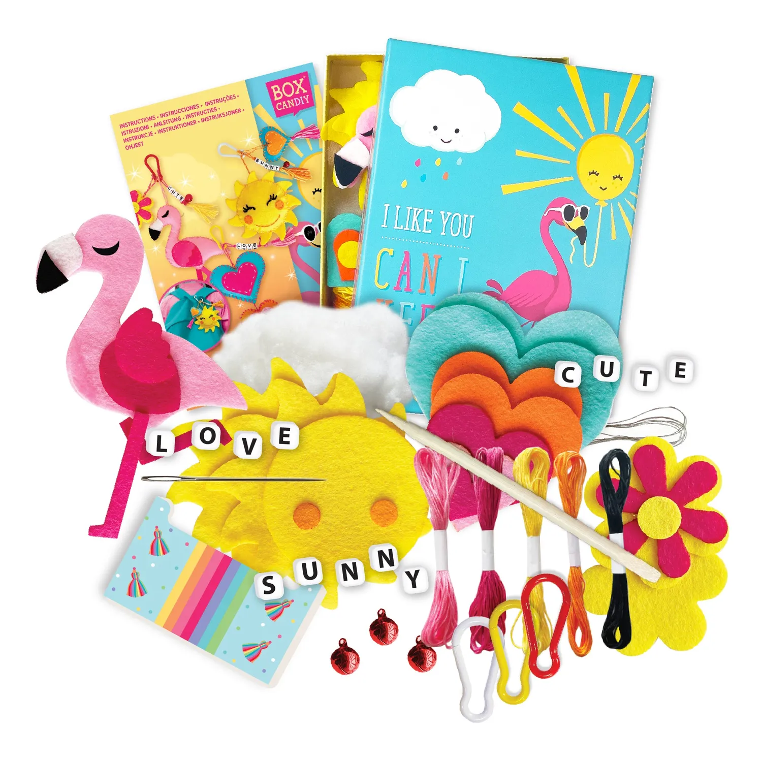 Box Candiy Totally Deco Backpack Charms knutselset vilt 3 stuks