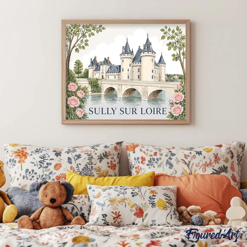 Figured'Art Kasteel van Sully-sur-Loire schilderen op nummer 40x50cm