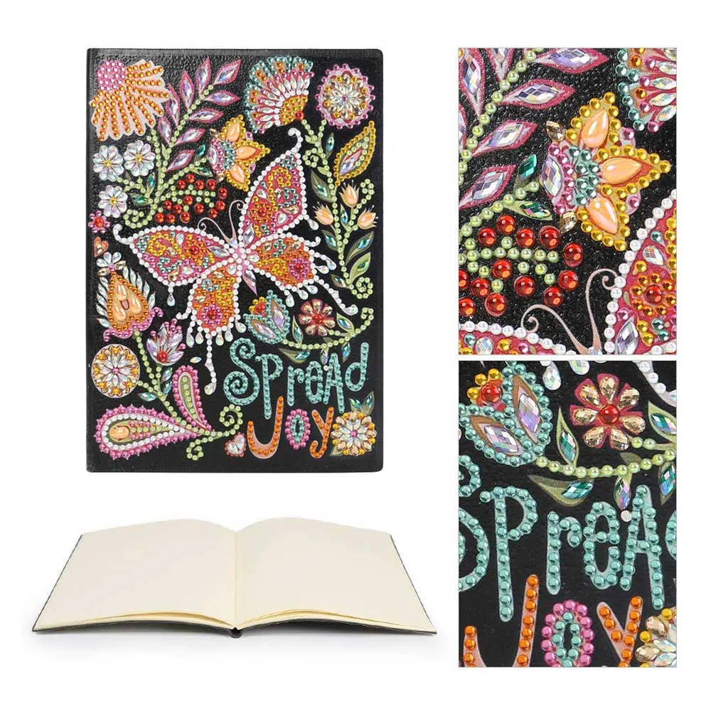 Figured'Art Diamond Painting Boek Verspreid de Vreugde A5 50 pagina's rond